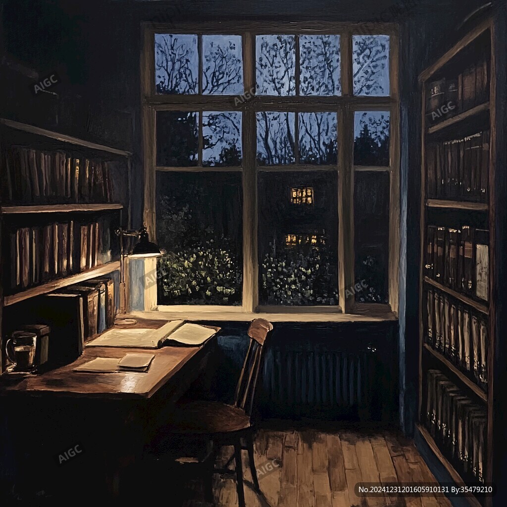 夜晚書房
