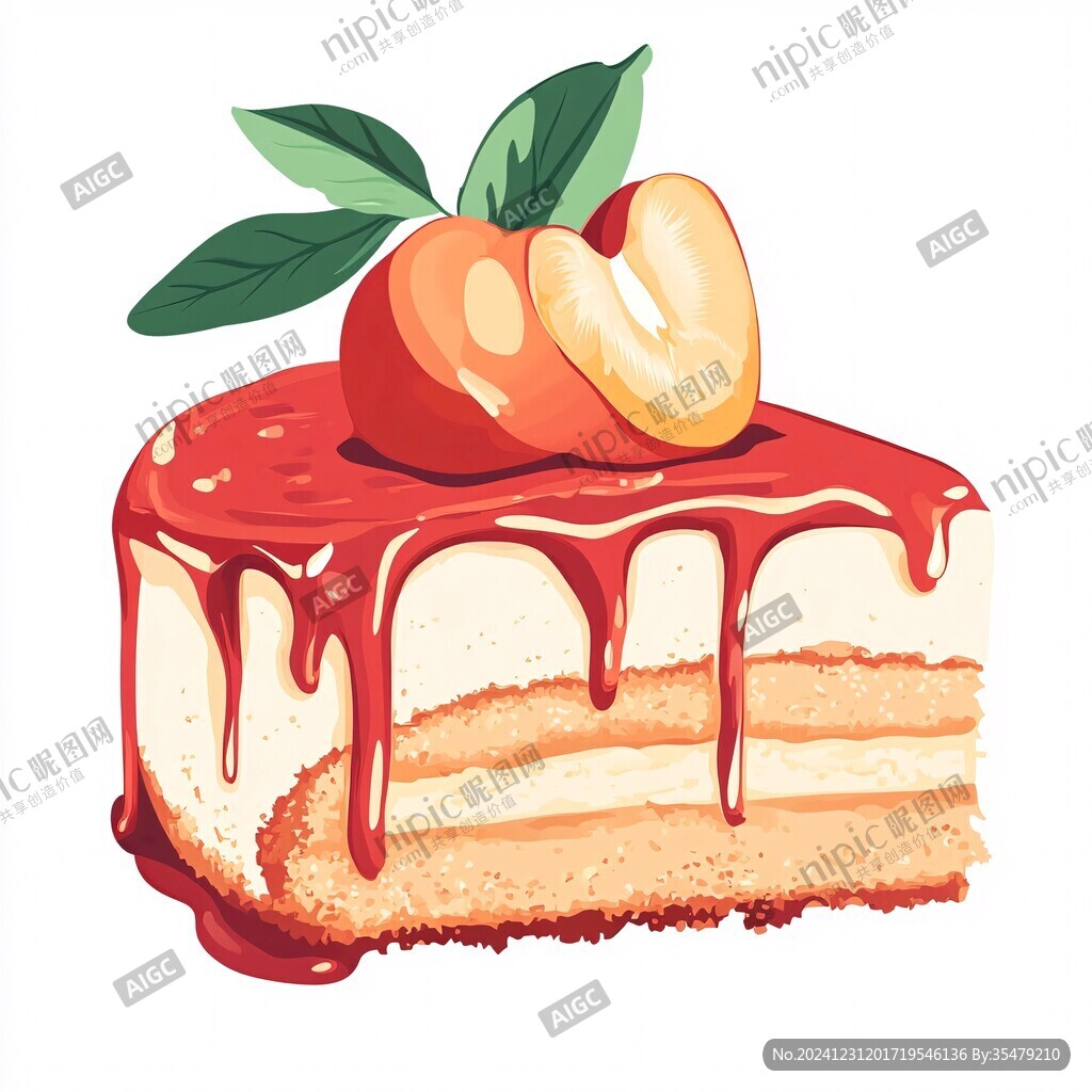 美食蛋糕蛋糕插畫