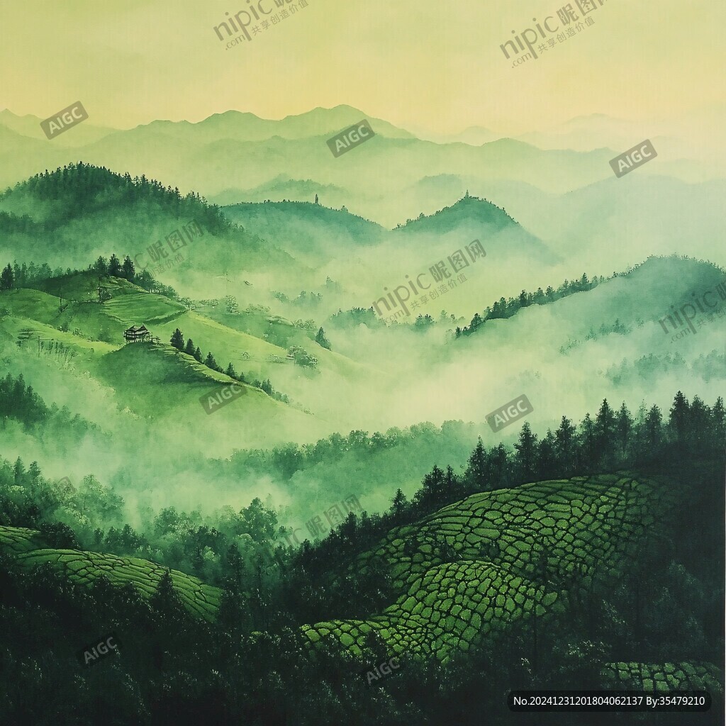茶山油畫
