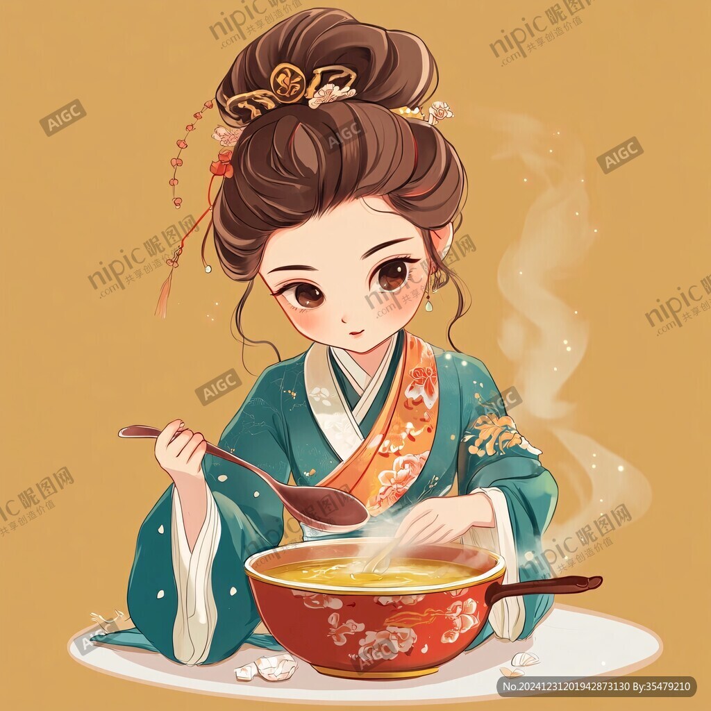 姜湯面插畫