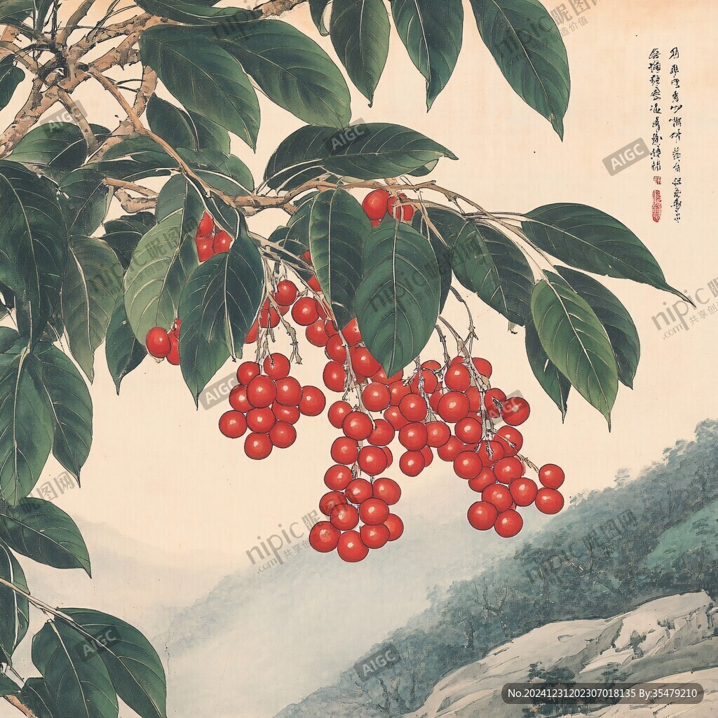 工筆紅果