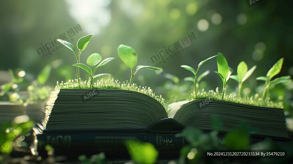 植物書本背景