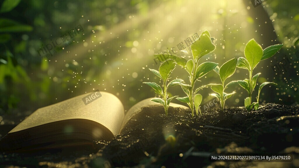 植物書本背景