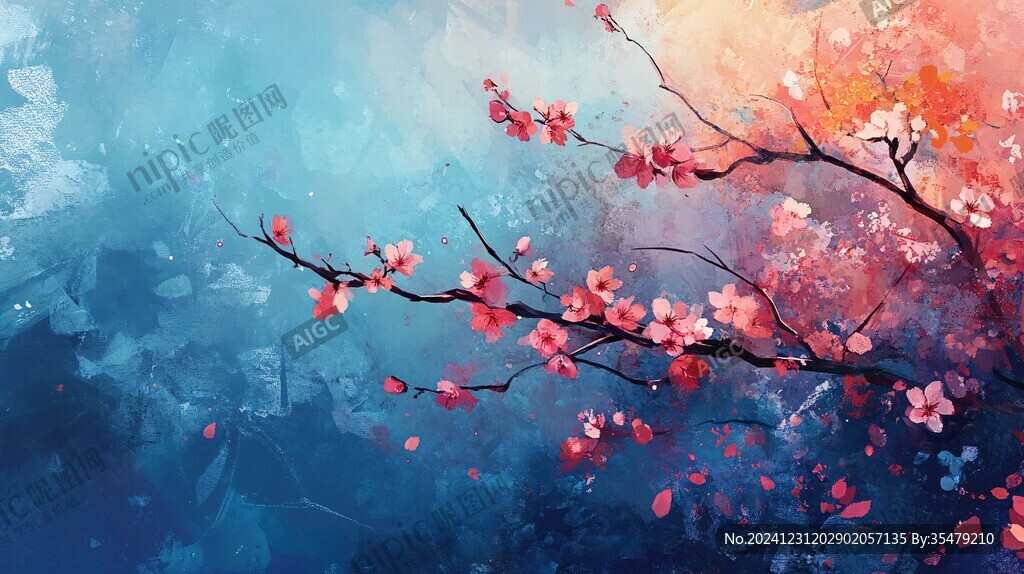 唯美夢幻梅花林