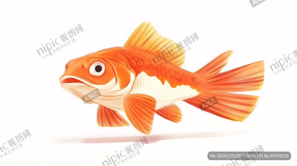 卡通寫實(shí)紅鯉魚