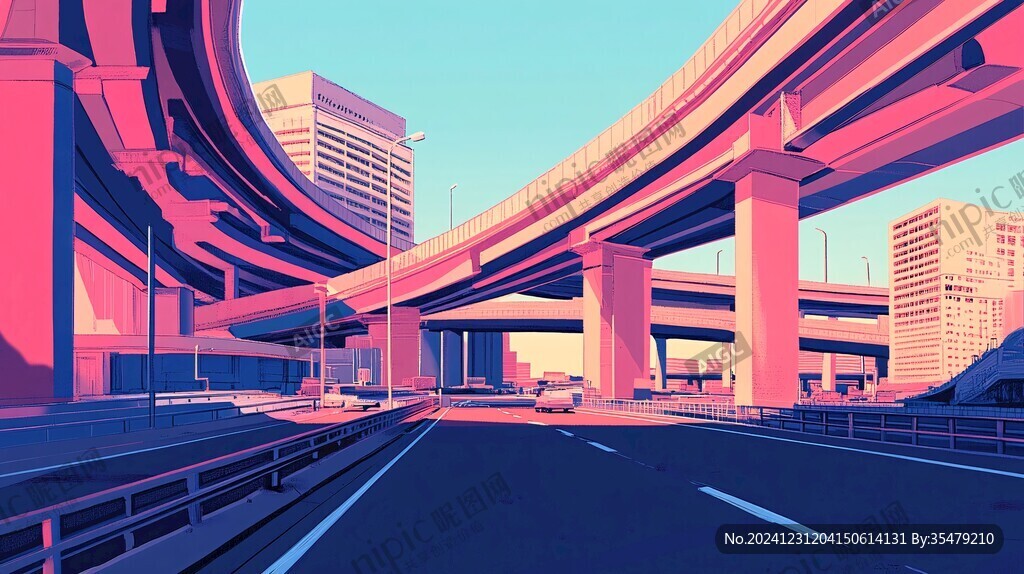 彩色高架路