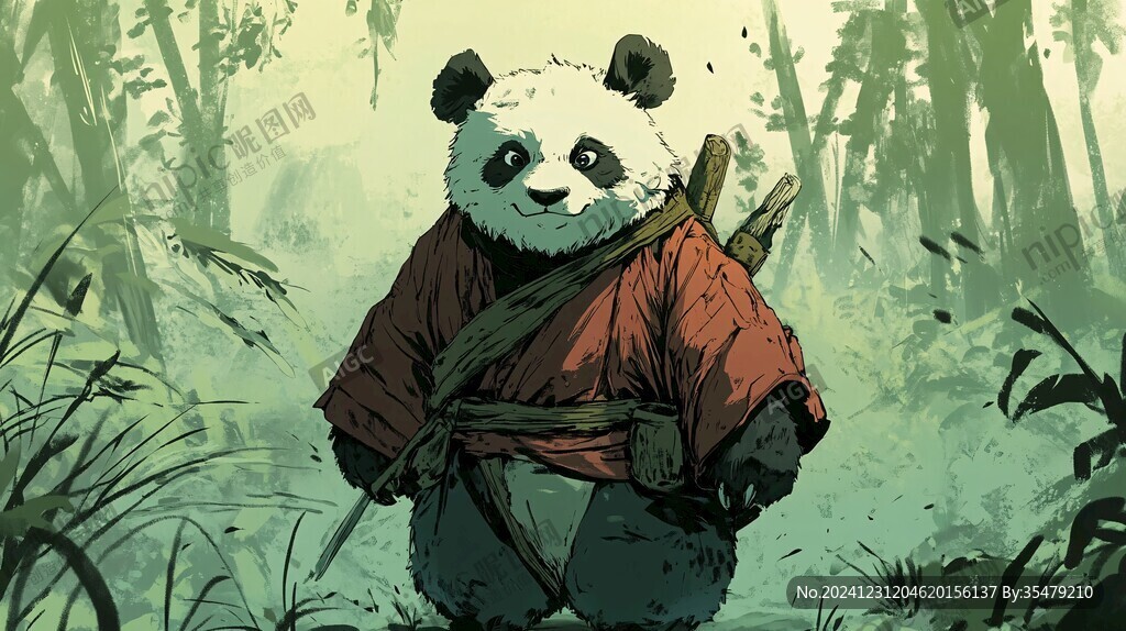 功夫熊貓插畫