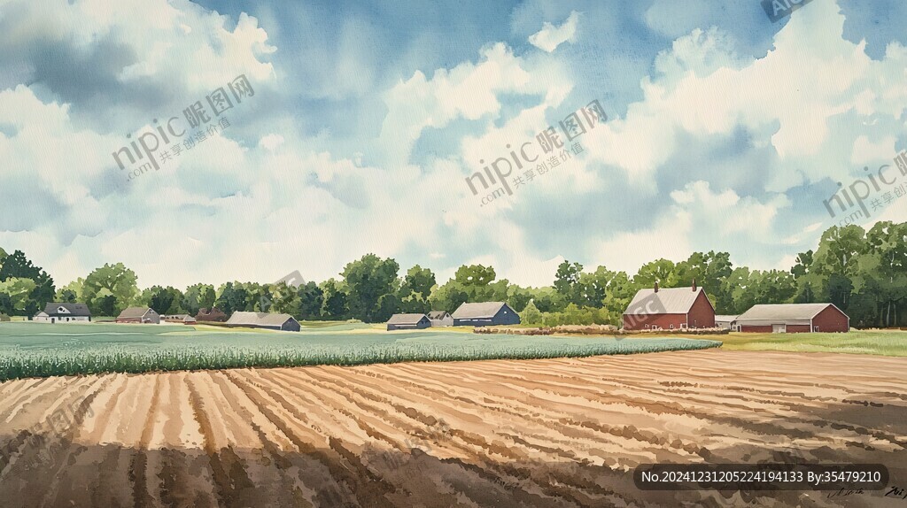 農(nóng)田插畫