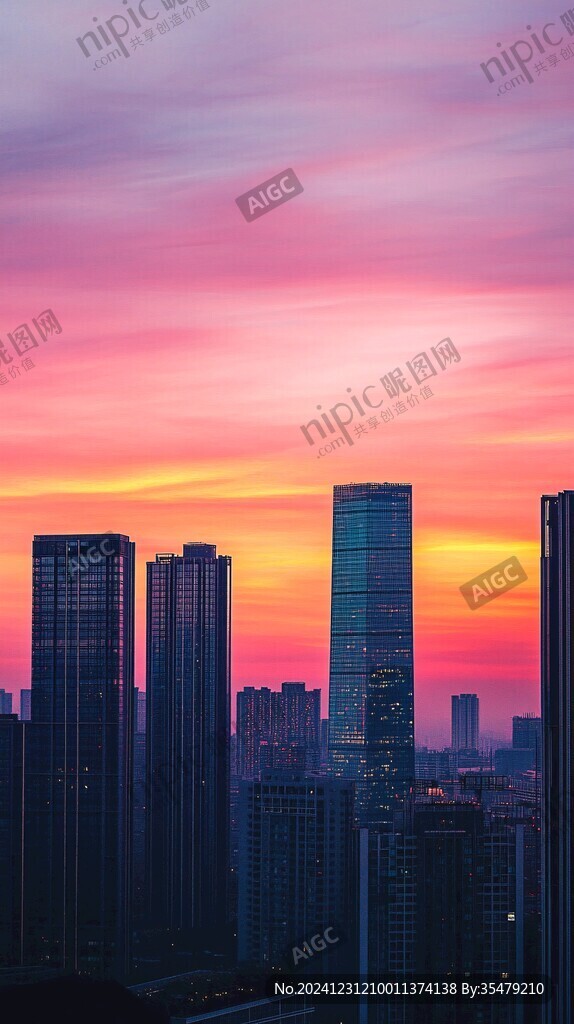 窗外紅霞