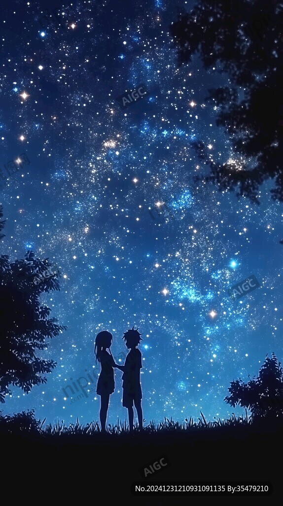 情侶看流星雨