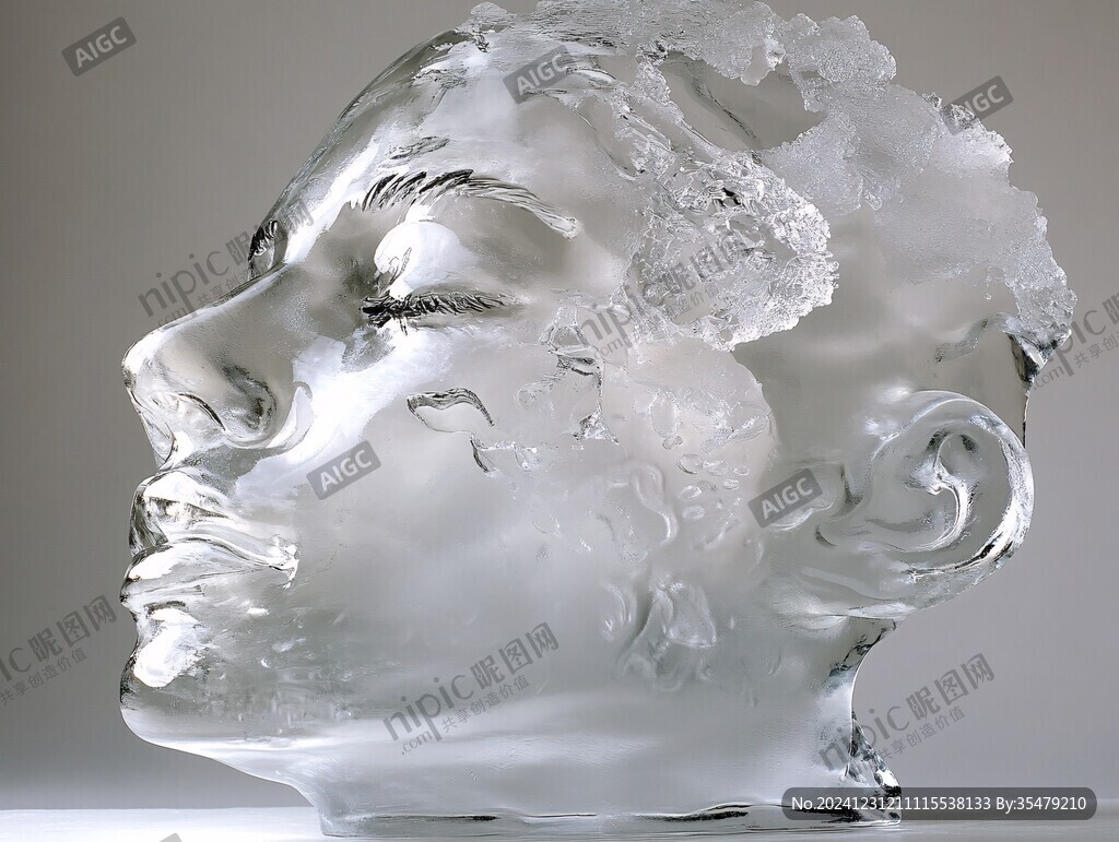 水晶雕刻人像