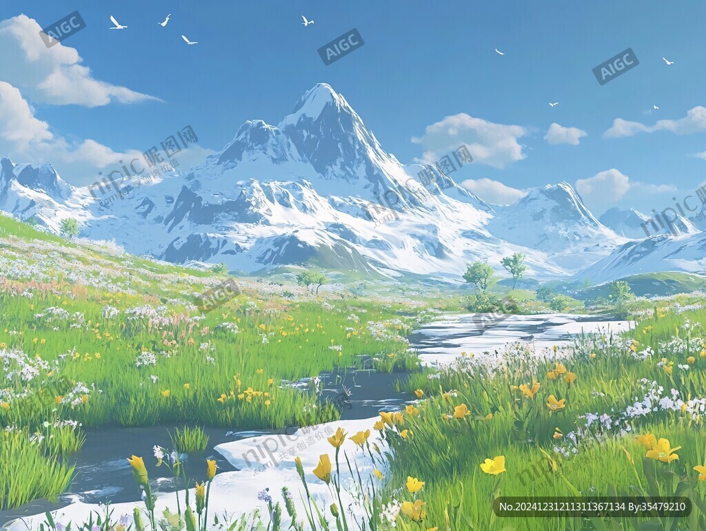 冰河雪山草甸