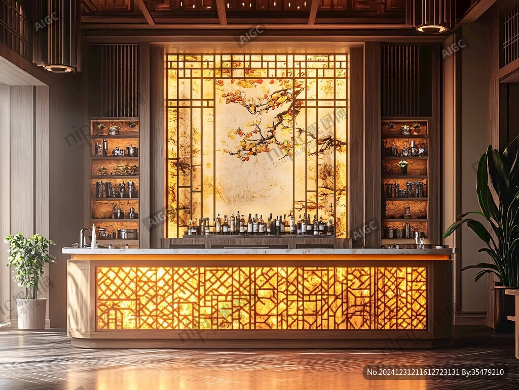 新中式酒店前臺