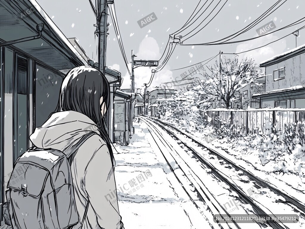 等火車場景