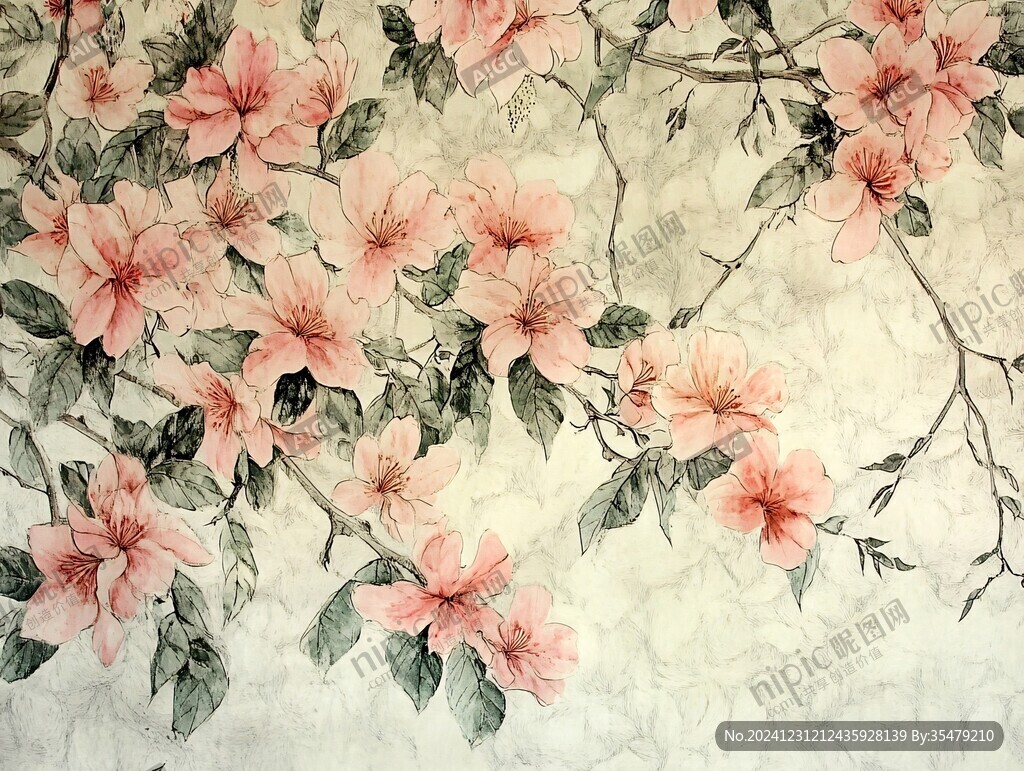 芙蓉花背景墻