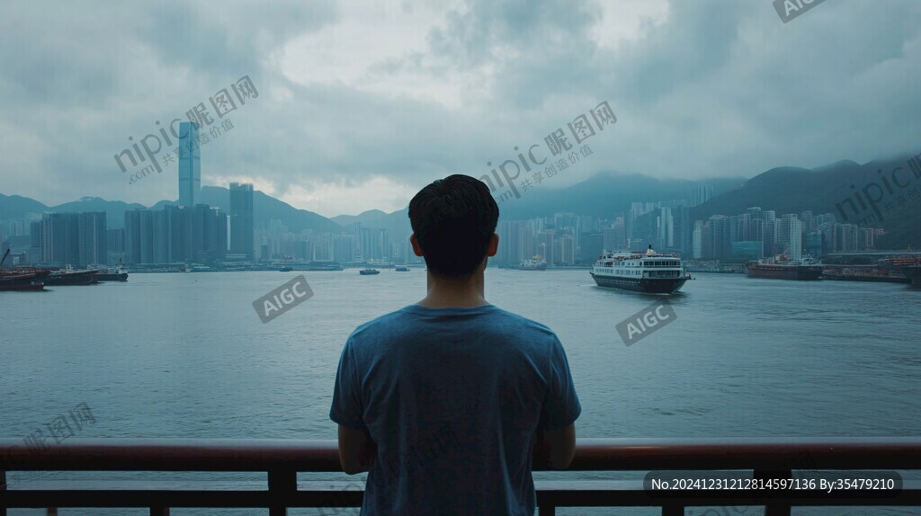 在維多利亞港
