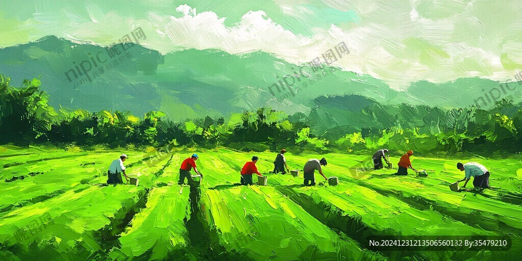 農民勞作插畫