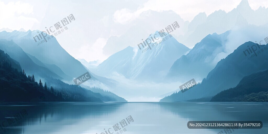 超質感山水背景