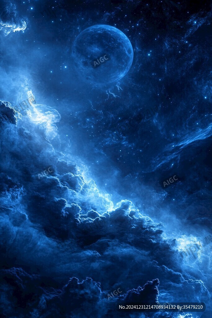 藍月夜夢幻唯美奇幻