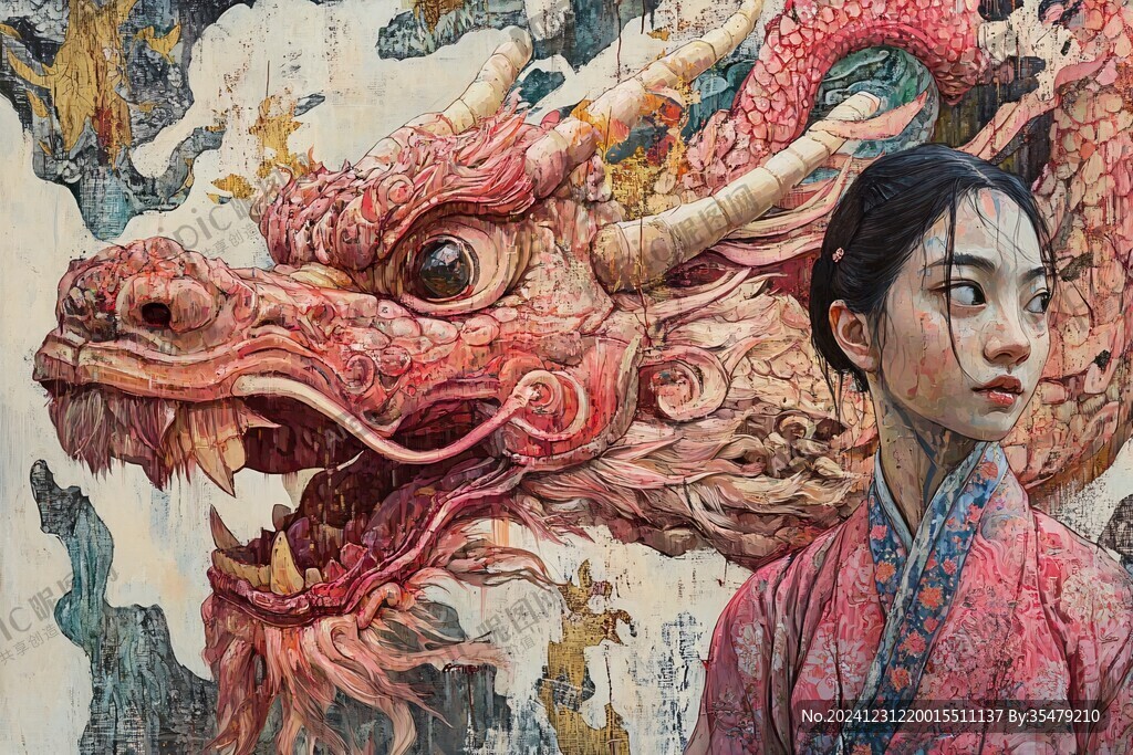 龍抄手壁畫