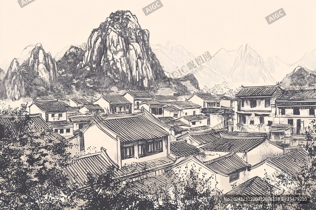 手繪古鎮(zhèn)