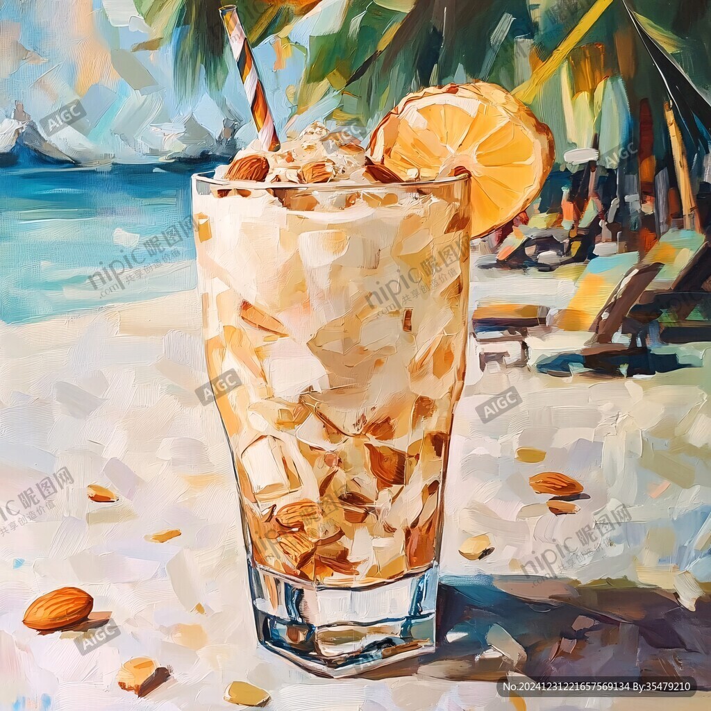 冰飲插畫