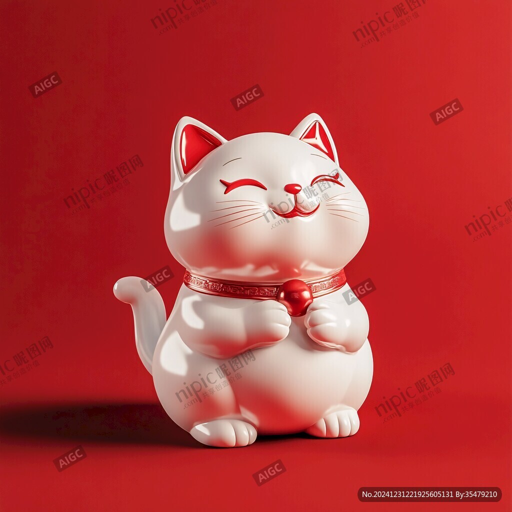 3d招財貓