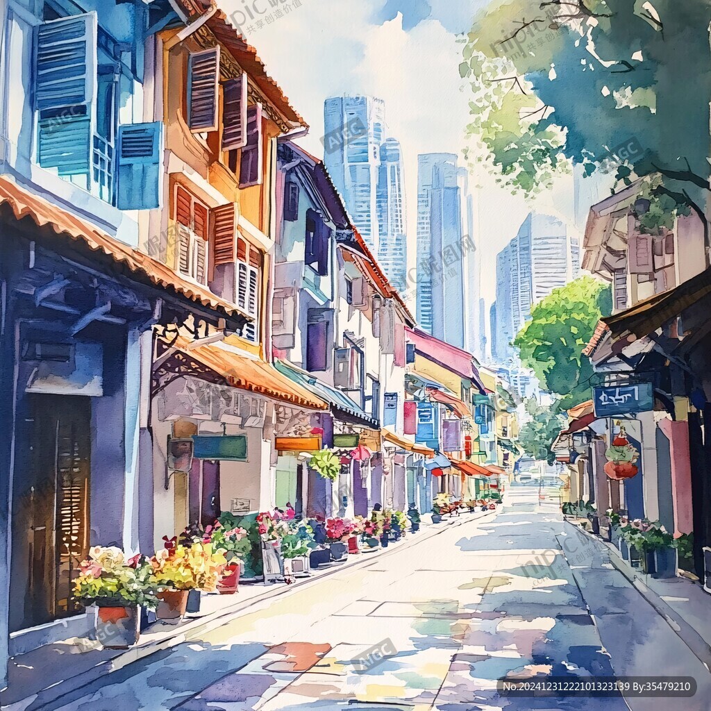 新加坡水彩