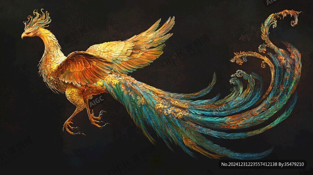 鳳凰朱雀插畫