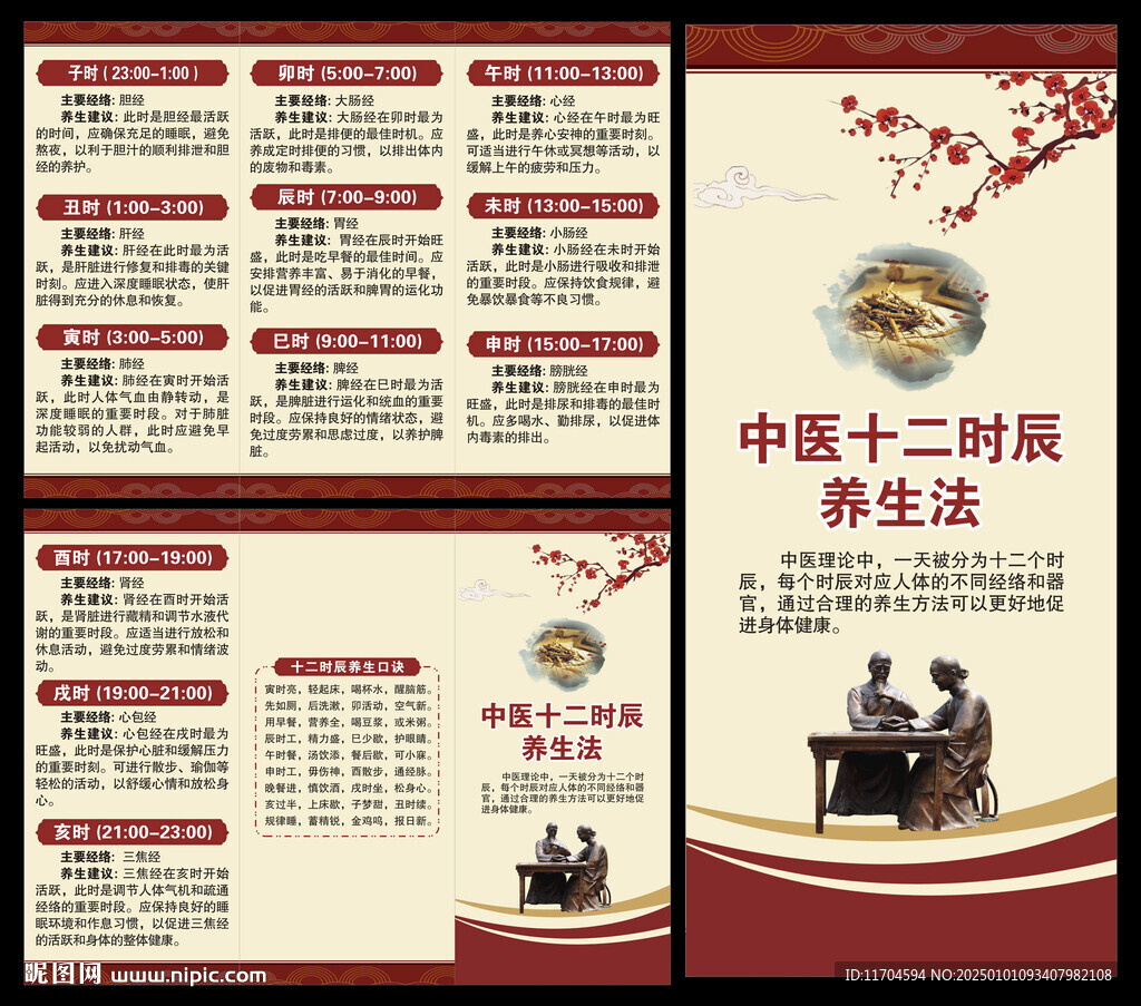 中醫養生知識三折頁