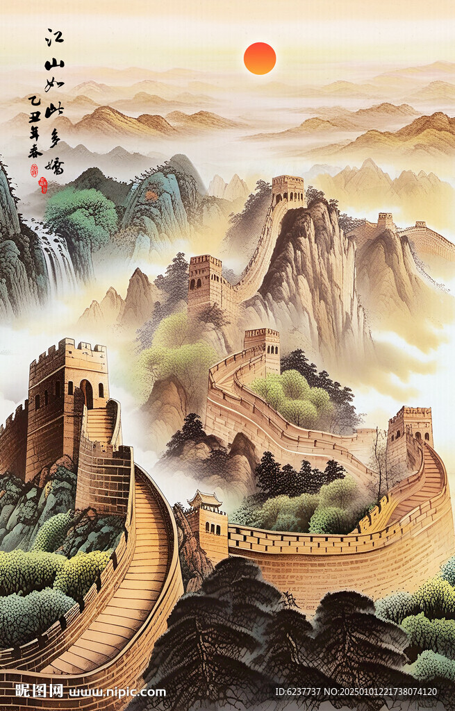 長城玄關(guān)裝飾畫