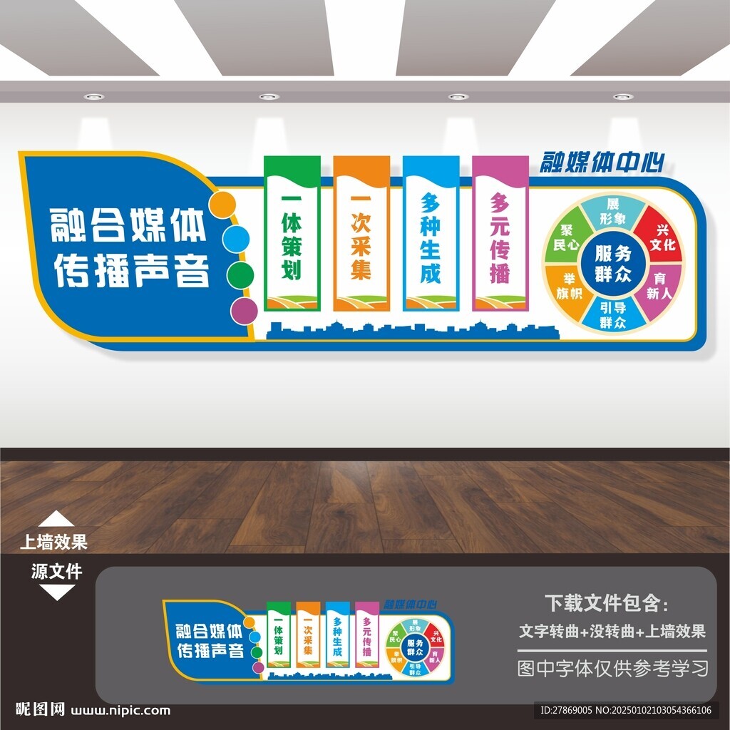 融媒體中心文化墻