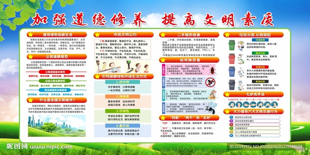 文明健康宣傳欄