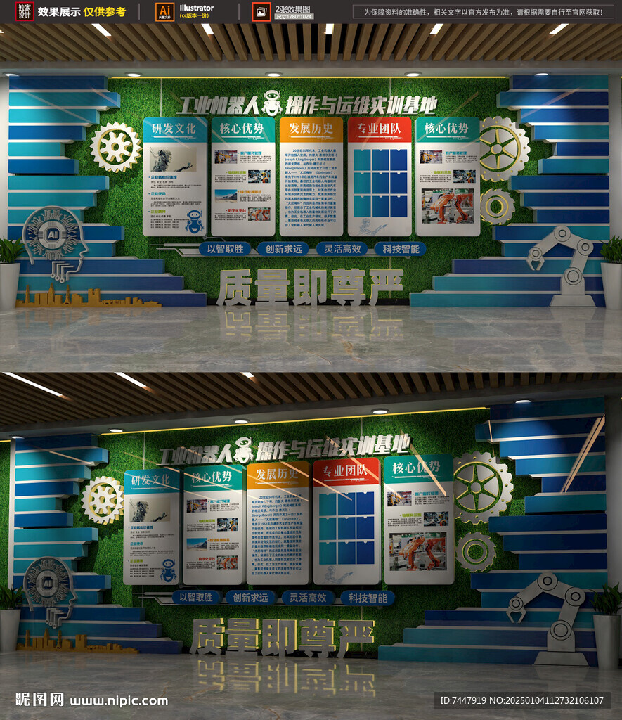 機器人發展 工業機器人文化墻