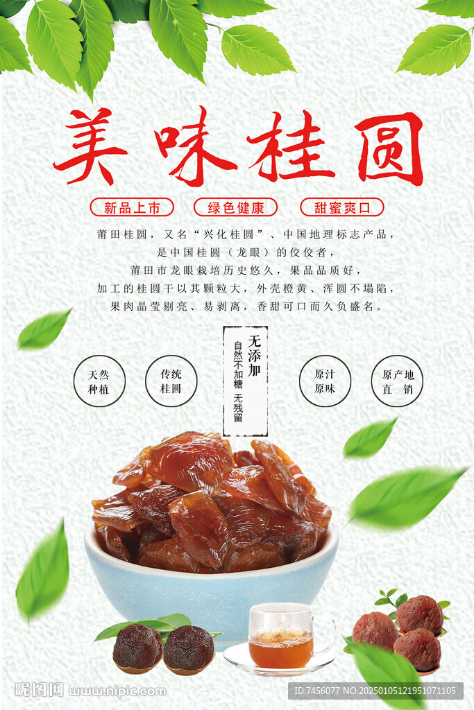 美味桂圓海報(bào)設(shè)計(jì)模板