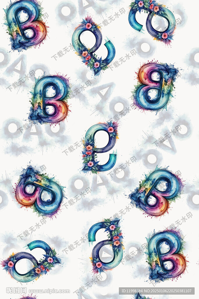 藝術(shù)字母圖案 合層