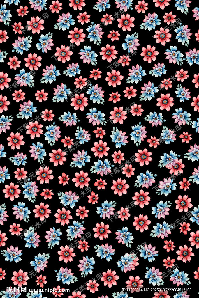 手繪小碎花圖案