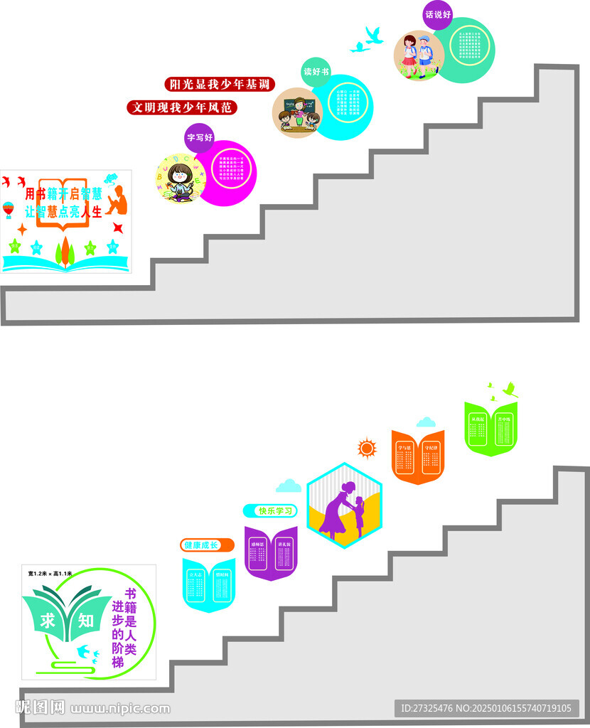 勵志讀書樓梯
