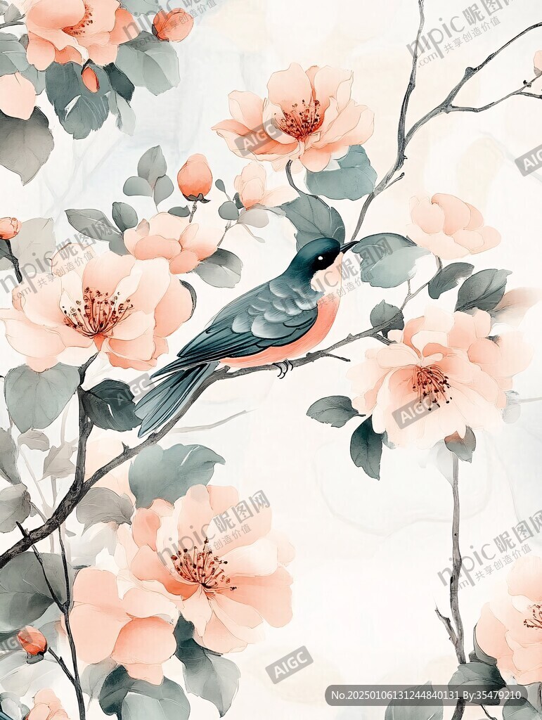 高清手繪花鳥壁紙
