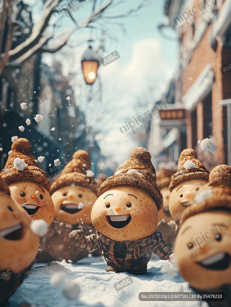 雪包雪饅頭光影