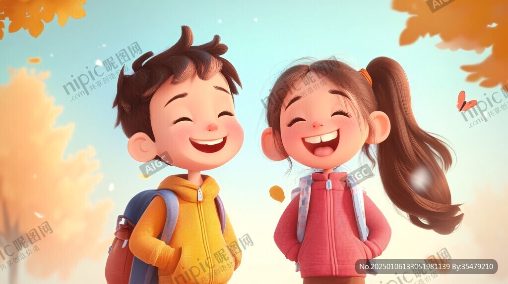 野外小伙伴秋天落葉
