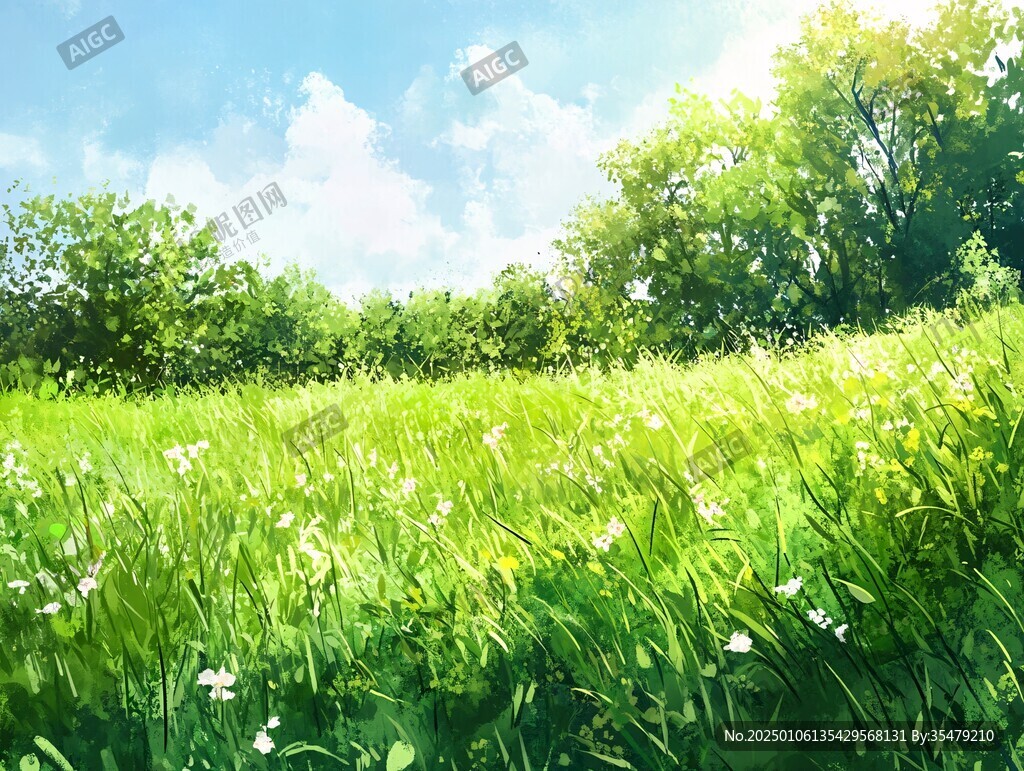 插畫草坪