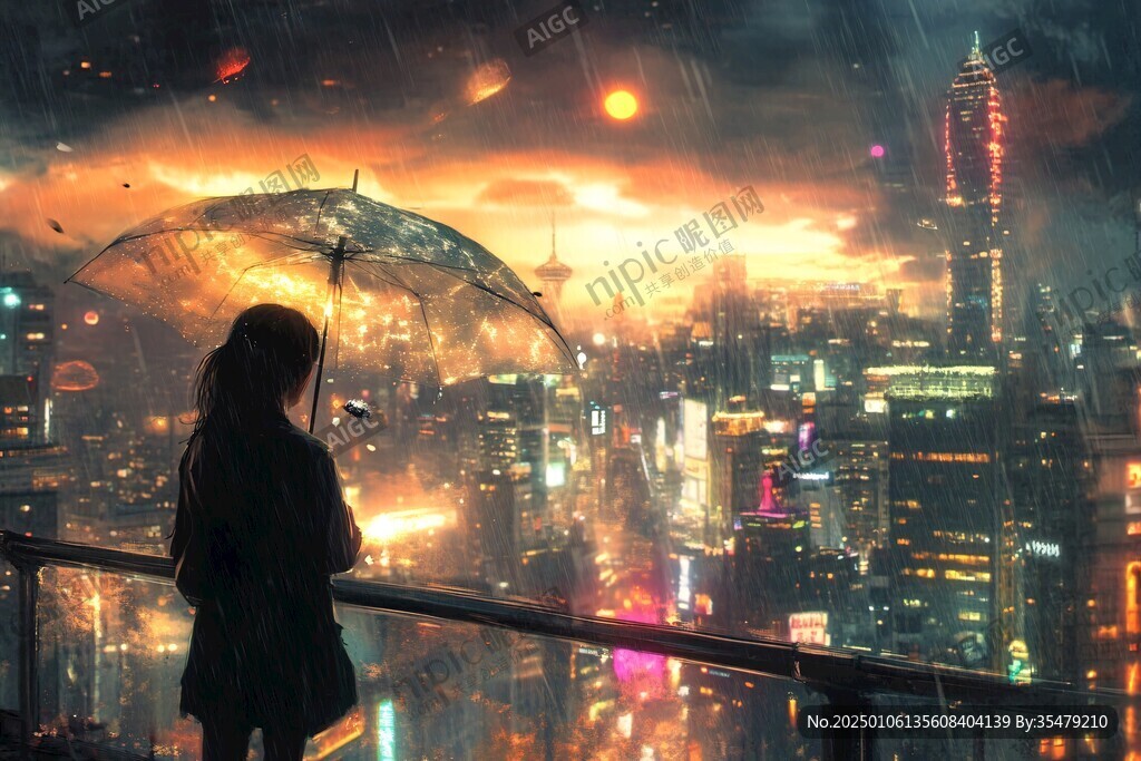 陸家嘴大雨