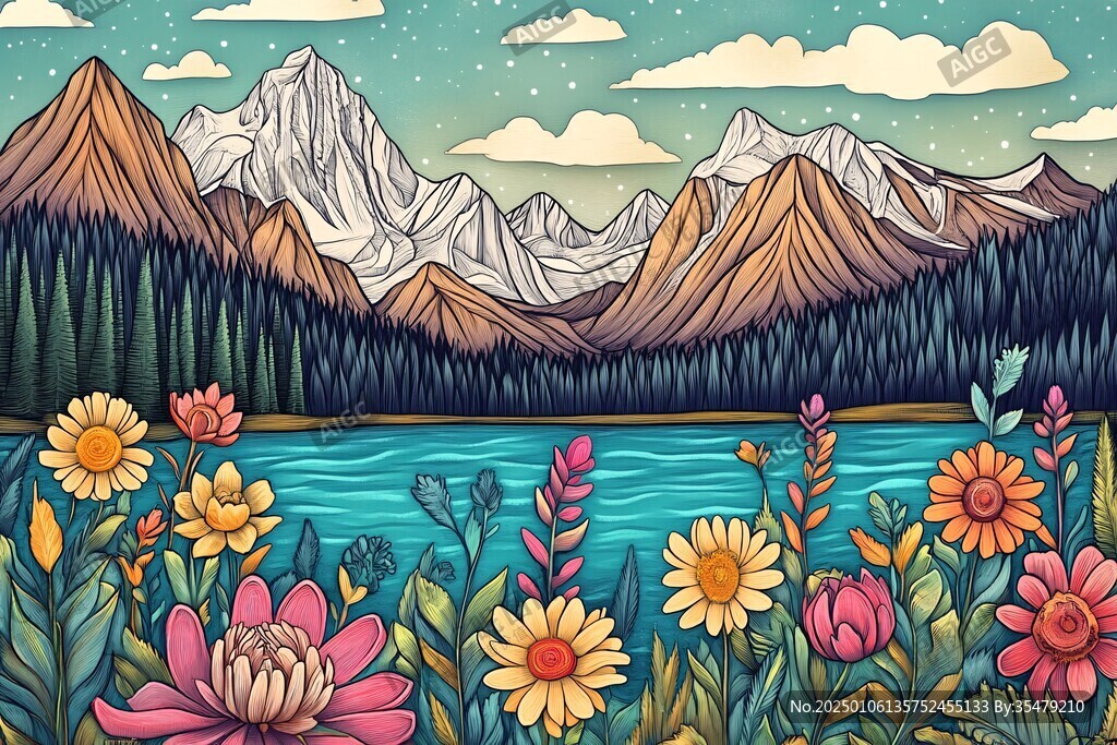 大自然插畫包裝插畫