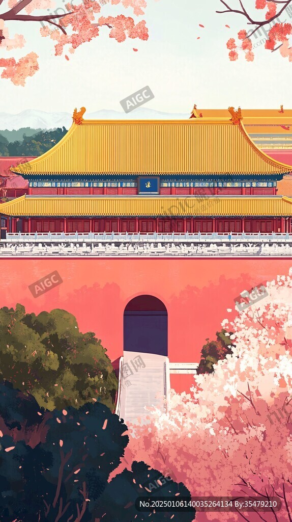 故宮風(fēng)景插畫