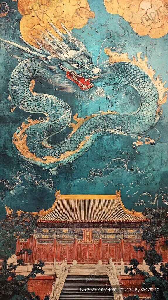 高清龍壁畫