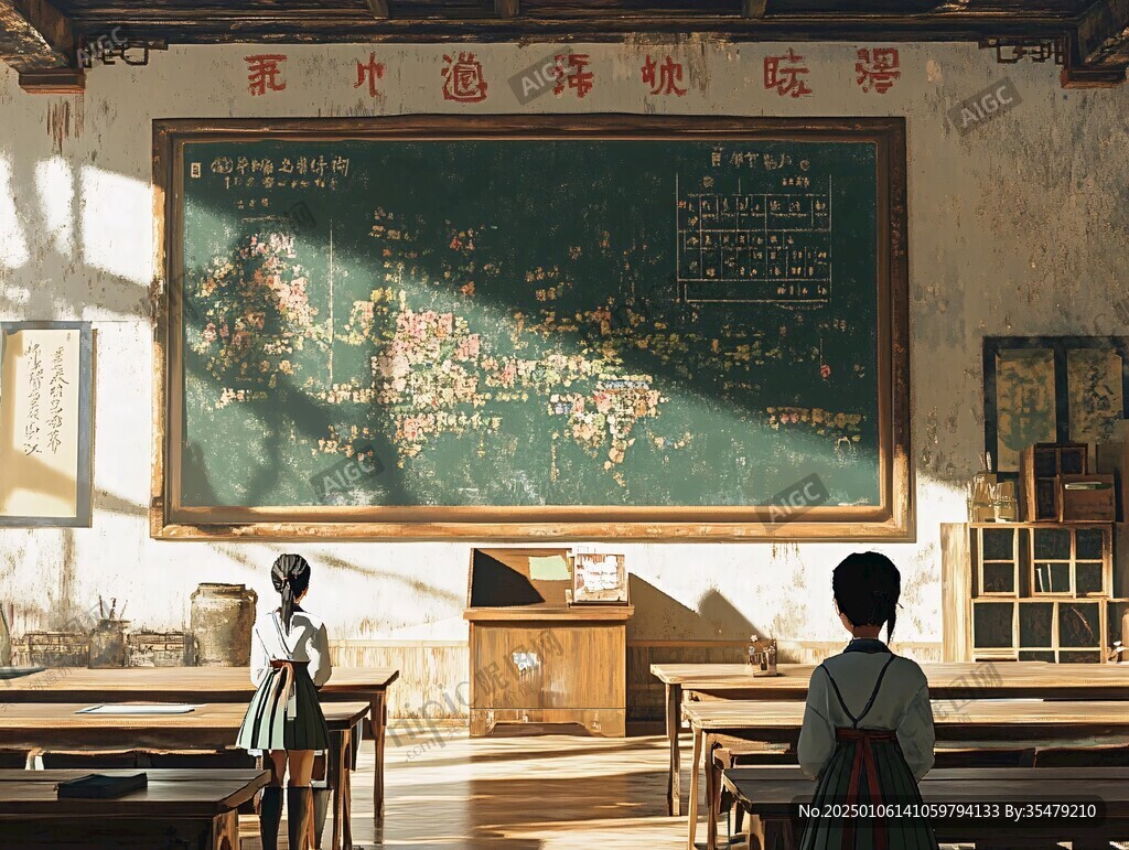 復古教室場景
