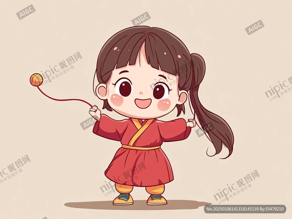 漢服卡通小女孩