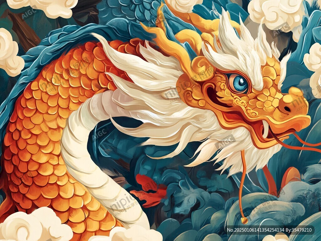 龍年包裝插畫