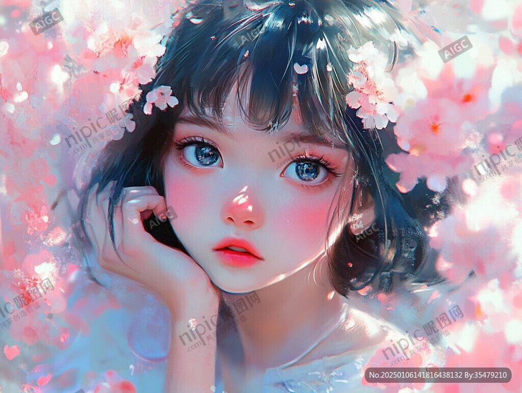 人物粉色治愈系唯美